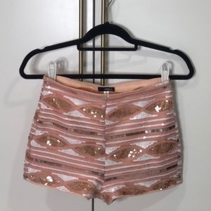 Sequin shorts high waist mid rise